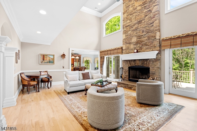 living room with fireplace