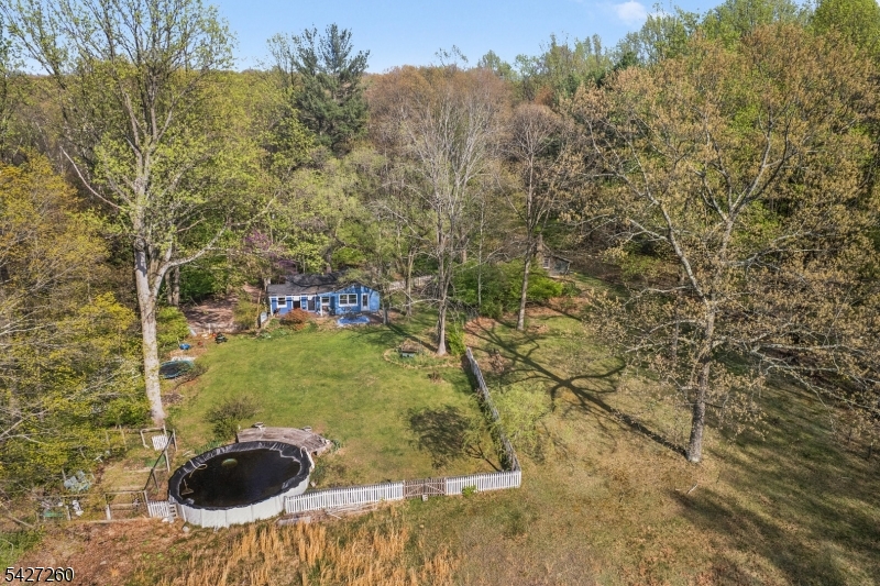 Aerial of Fenced in Yard