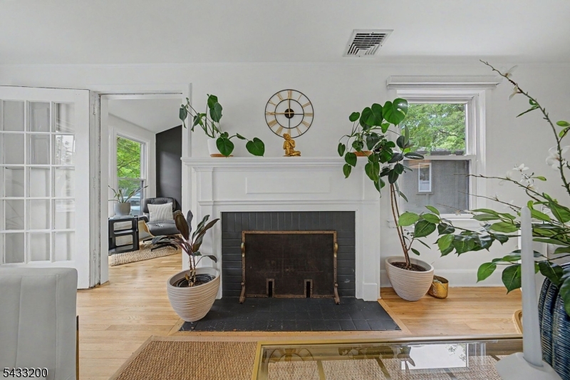 .Woodburning fireplace