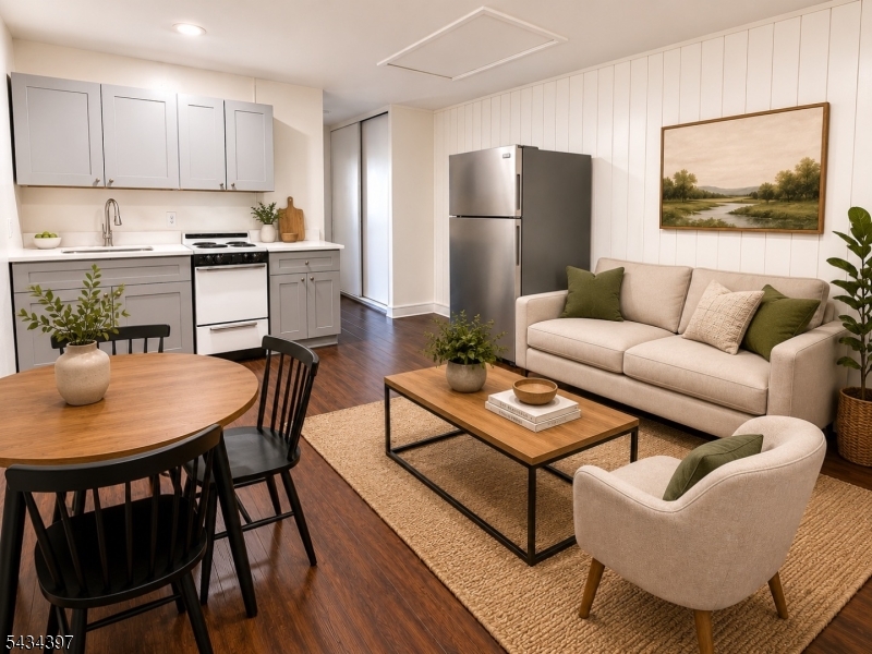 Kitchen and living room