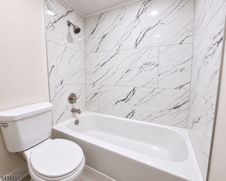 Tub and toilet area