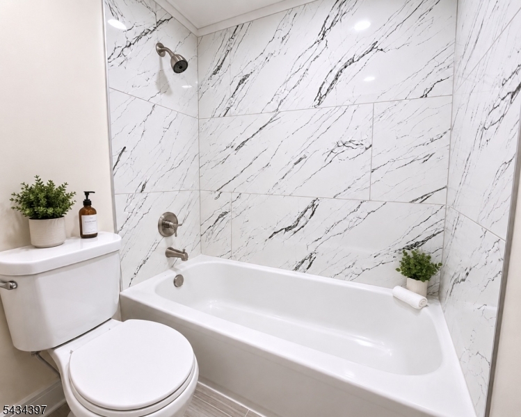 Toilet and Tub Area