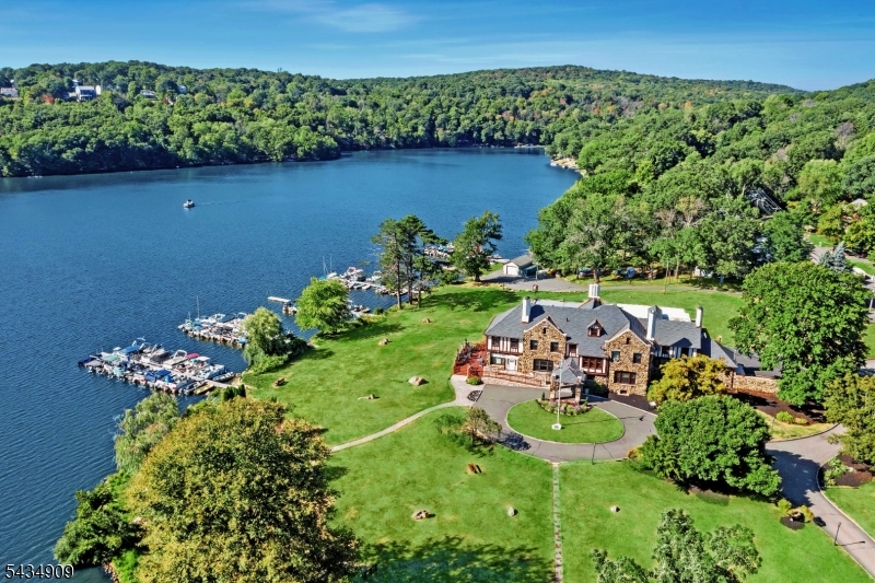 Aerial Lake and Clubhouse View