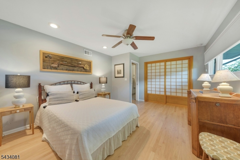 bedroom with large closet
