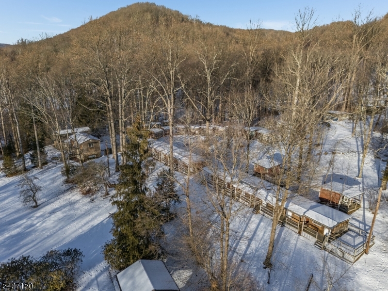 Birds eye view of cabins
