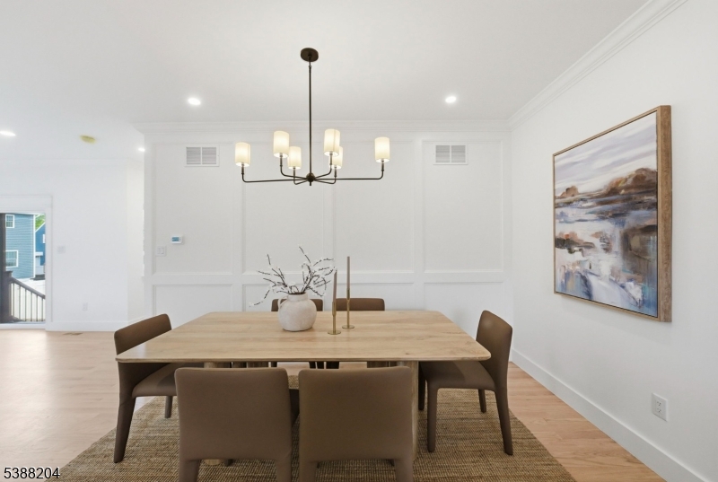 Spacious dining area