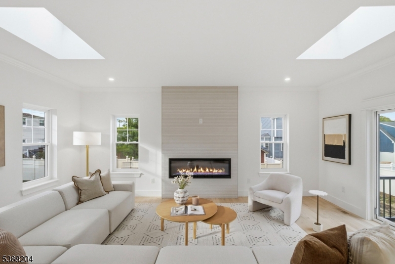 Custom fireplace feature wall