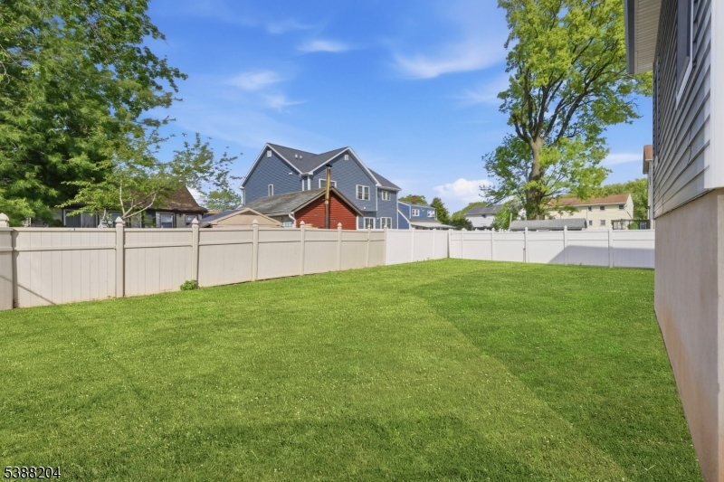 Level rear yard