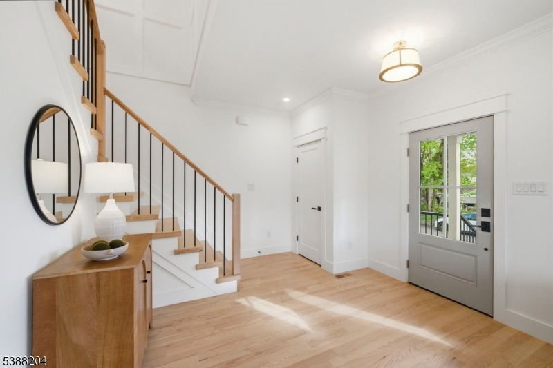 Coat closet tucked off entry