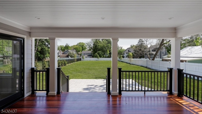 Mahogany covered deck