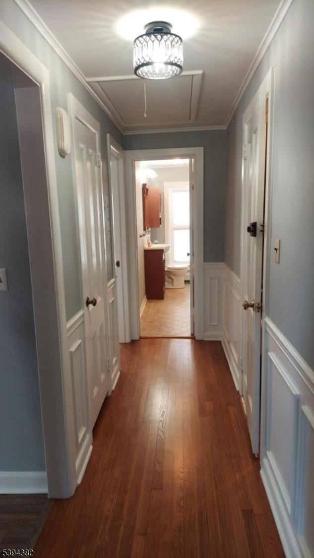 Hallway towards bathroom